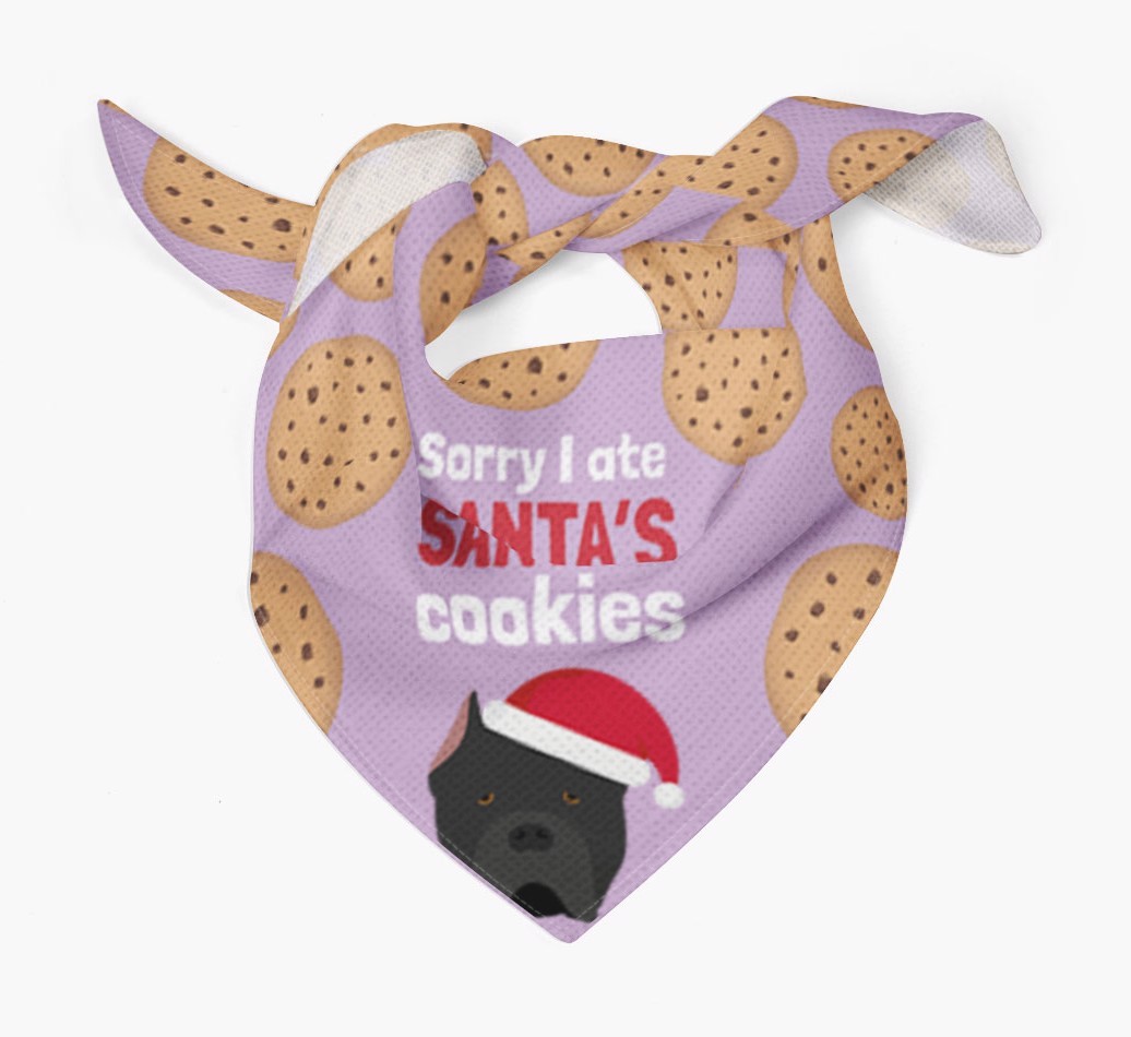 I Ate Santa's Cookies : Personalized {breedFullName} Christmas Bandana
