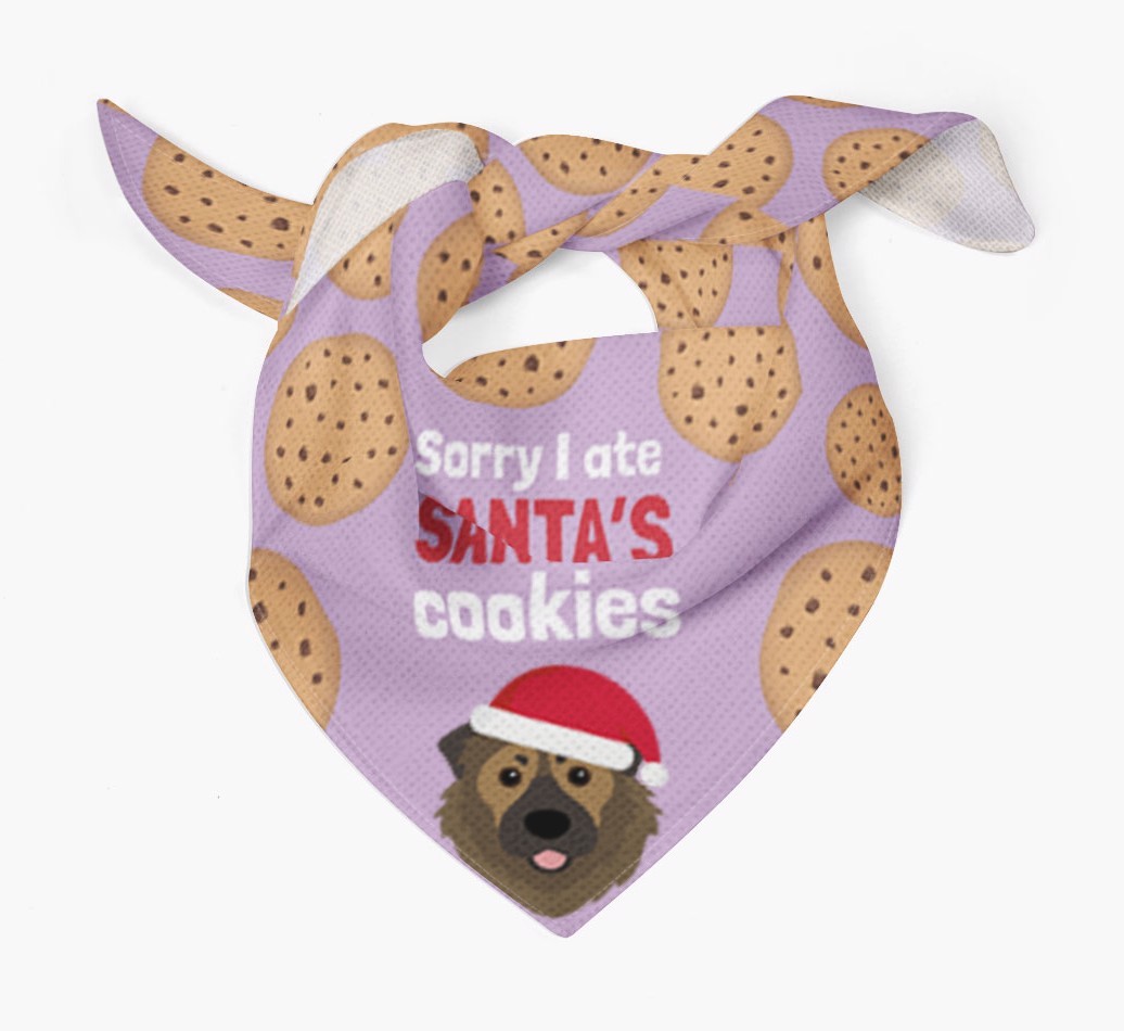 I Ate Santa's Cookies : Personalised {breedFullName} Christmas Bandana