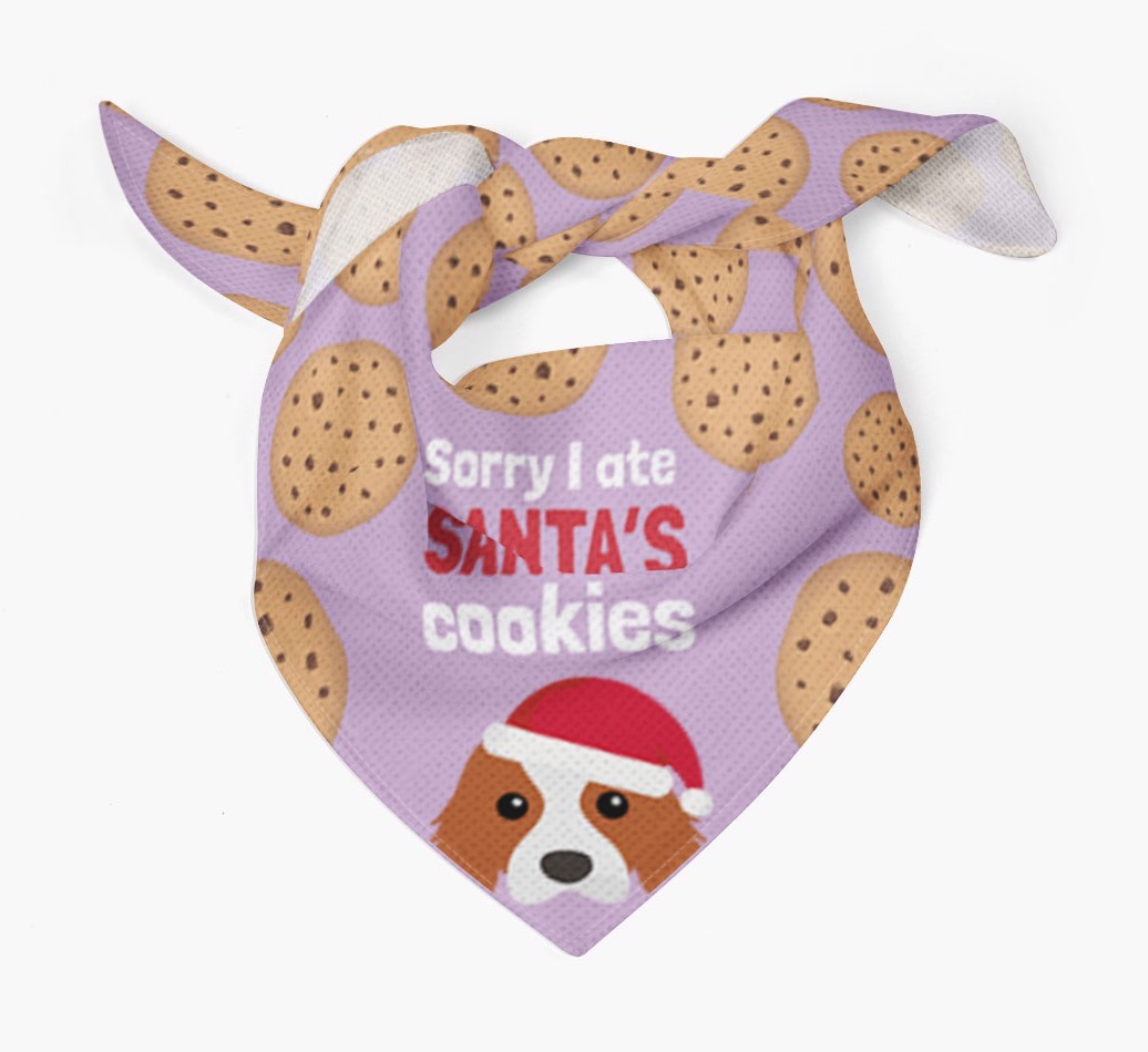 I Ate Santa's Cookies : Personalized {breedFullName} Christmas Bandana