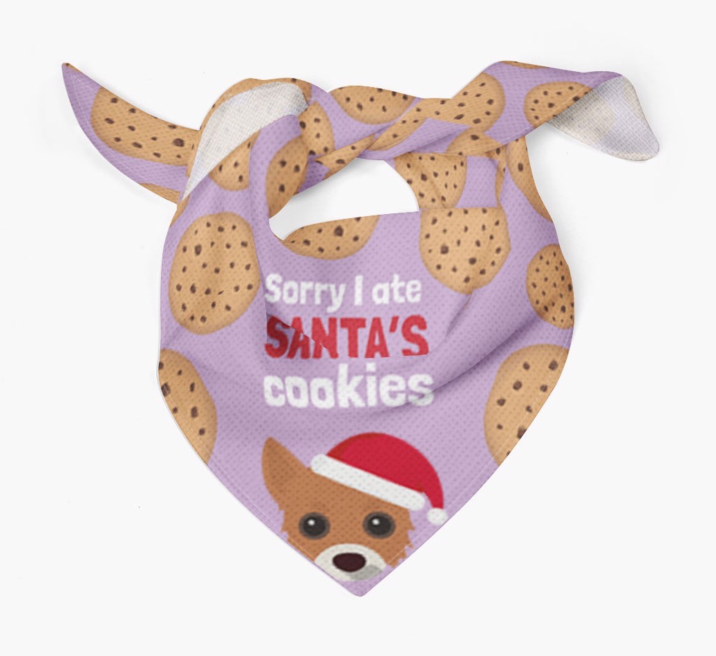 I Ate Santa's Cookies : Personalised {breedFullName} Christmas Bandana