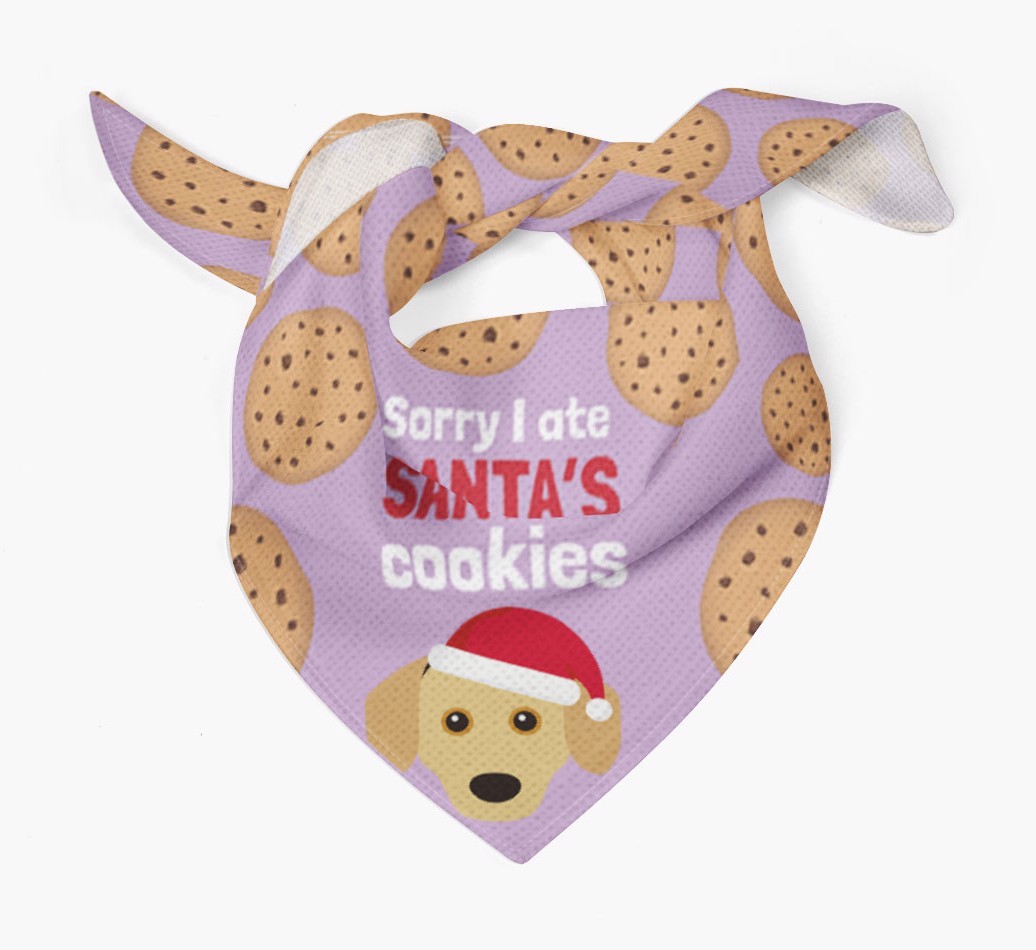 I Ate Santa's Cookies : Personalised {breedFullName} Christmas Bandana