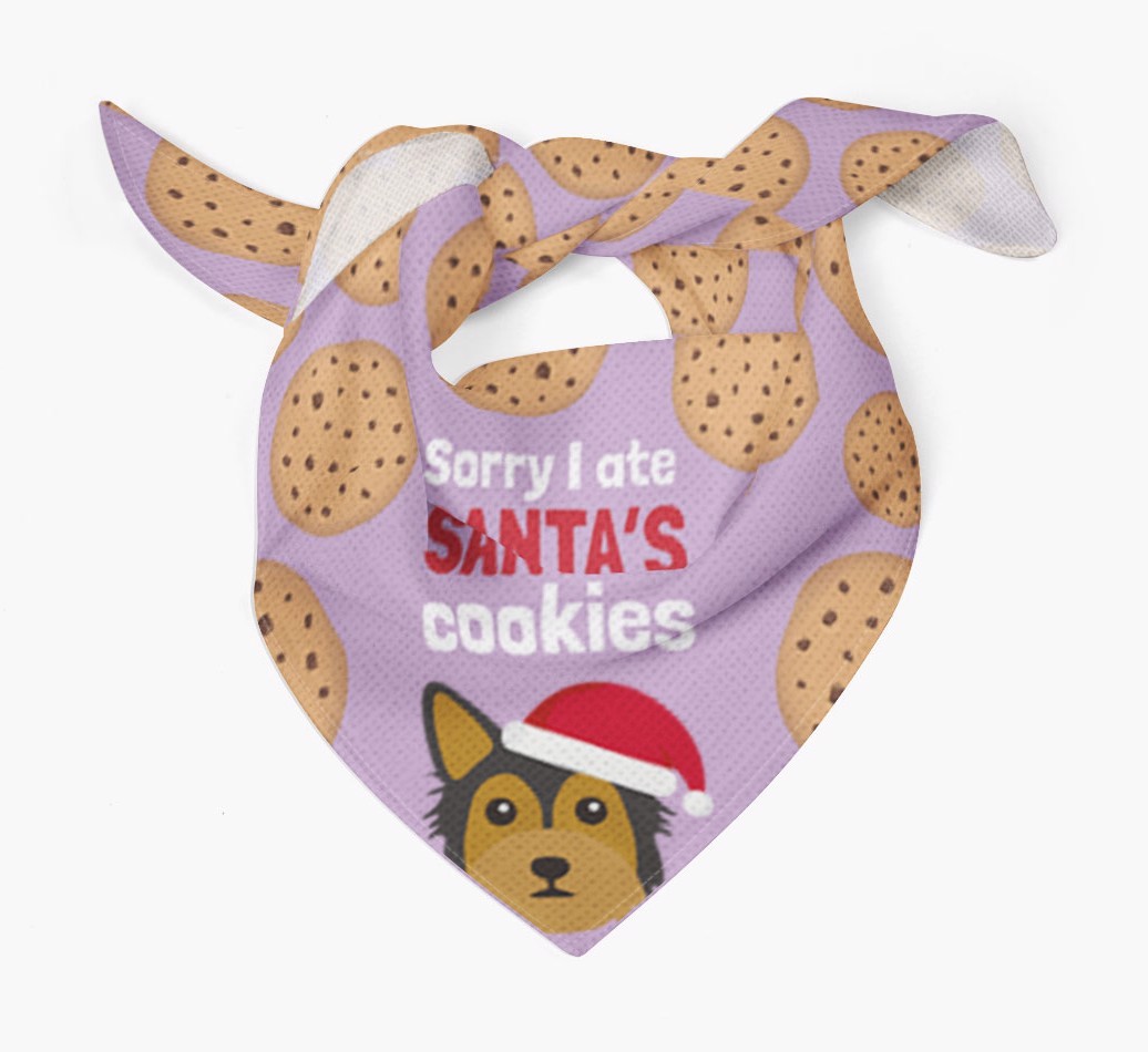 I Ate Santa's Cookies : Personalized {breedFullName} Christmas Bandana