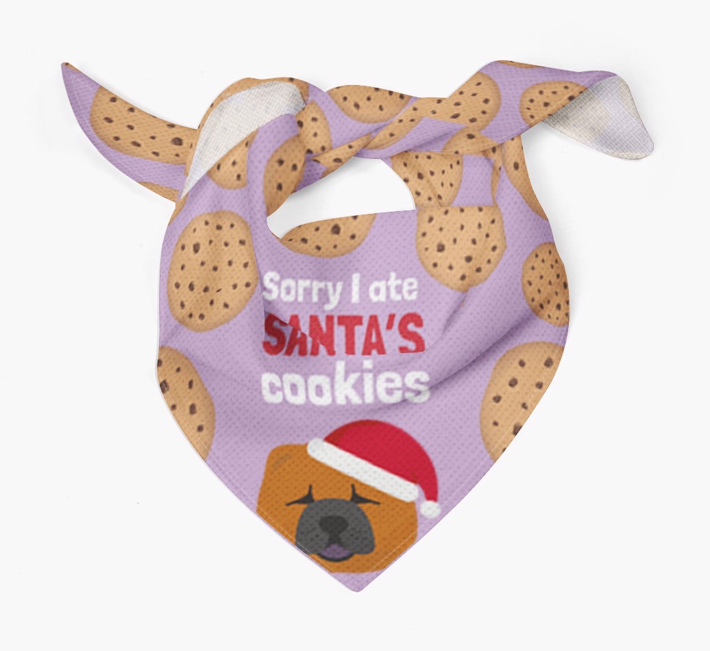 I Ate Santa's Cookies : Personalised {breedFullName} Christmas Bandana