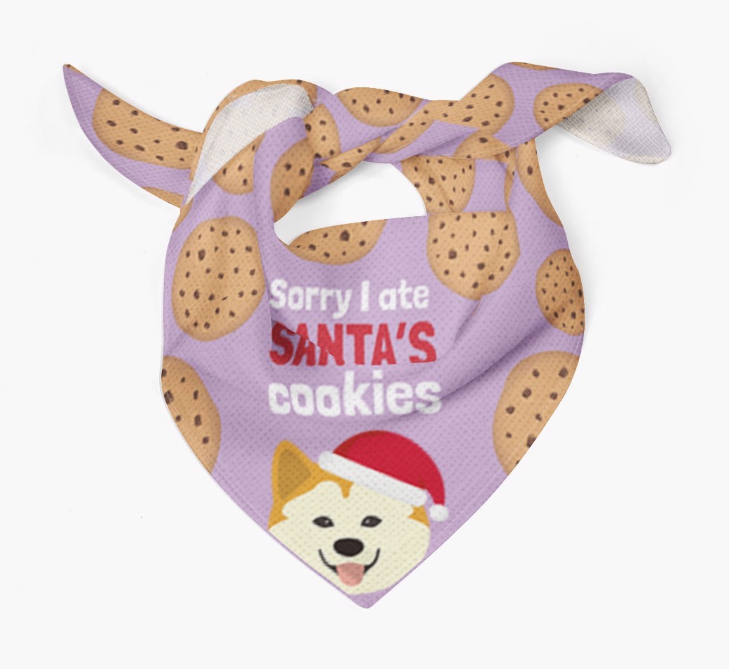 I Ate Santa's Cookies : Personalised {breedFullName} Christmas Bandana