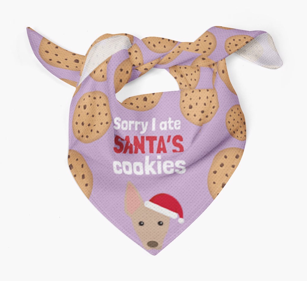 I Ate Santa's Cookies : Personalized {breedFullName} Christmas Bandana