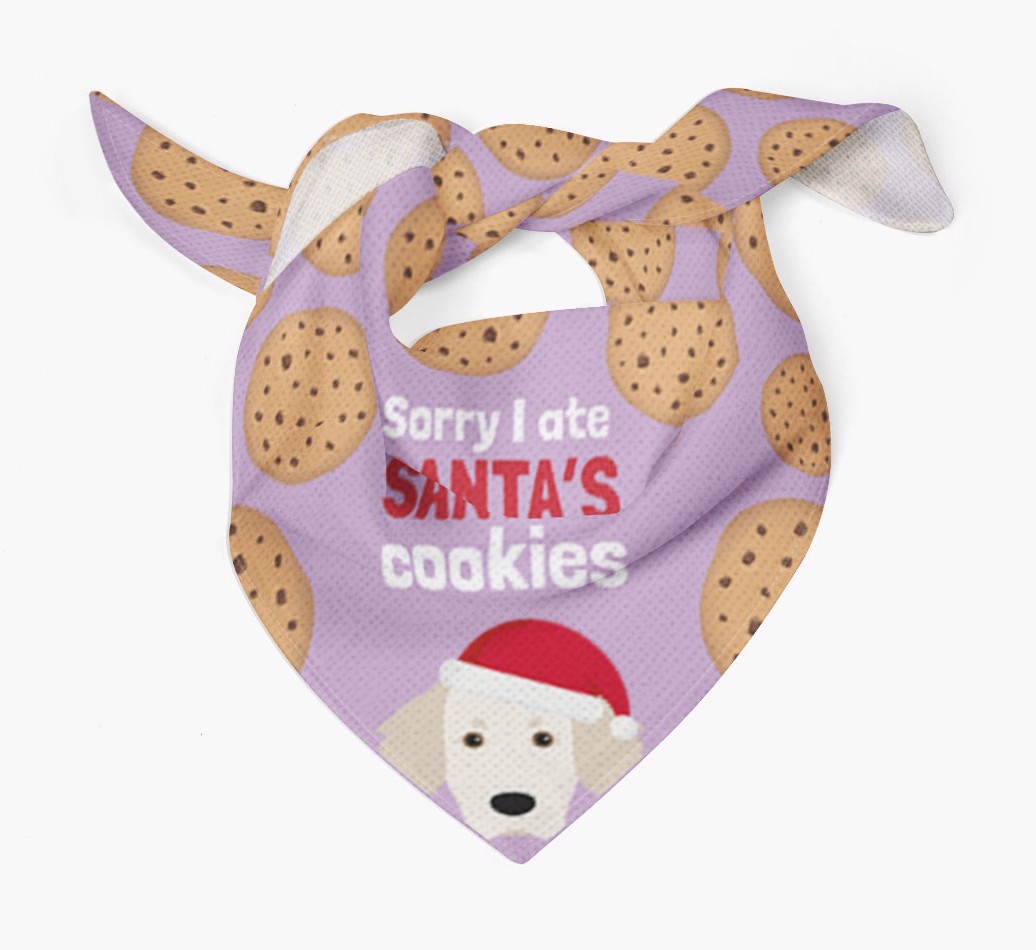 I Ate Santa's Cookies : Personalized {breedFullName} Christmas Bandana