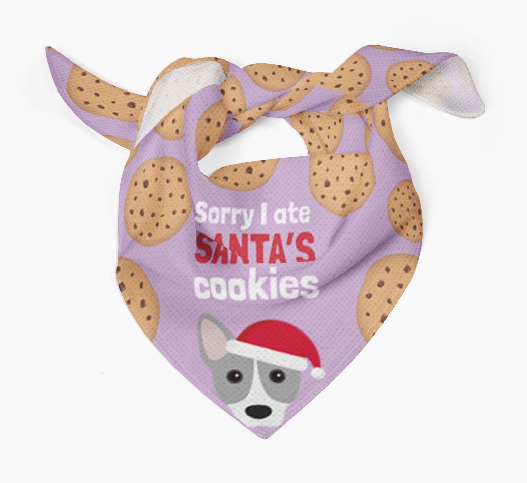 I Ate Santa's Cookies : Personalized {breedFullName} Christmas Bandana