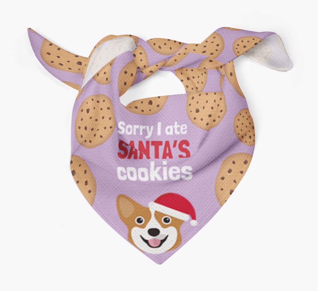 I Ate Santa's Cookies : Personalized {breedFullName} Christmas Bandana