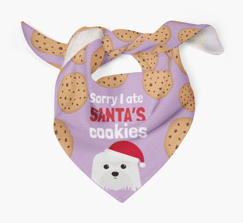 I Ate Santa's Cookies : Personalised {breedFullName} Christmas Bandana