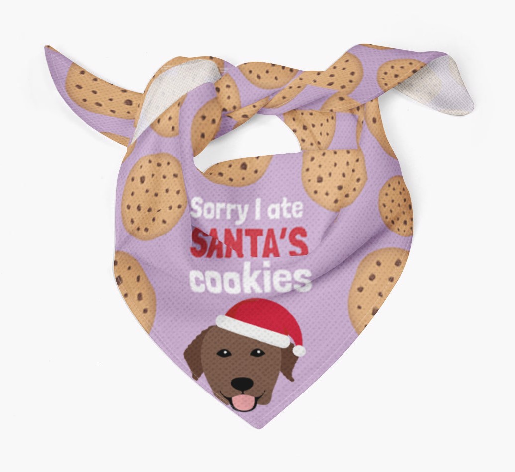 I Ate Santa's Cookies : Personalized {breedFullName} Christmas Bandana