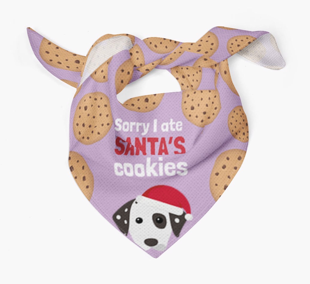 I Ate Santa's Cookies : Personalised {breedFullName} Christmas Bandana