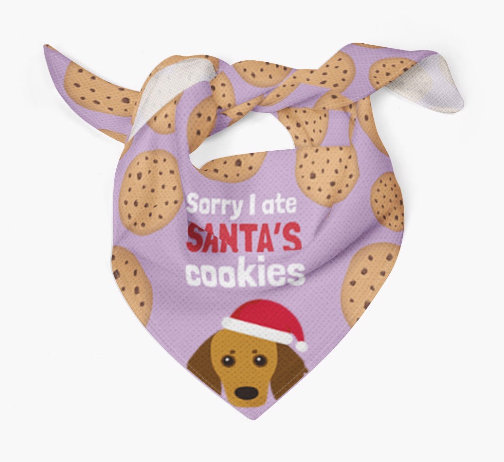 I Ate Santa's Cookies : Personalised {breedFullName} Christmas Bandana