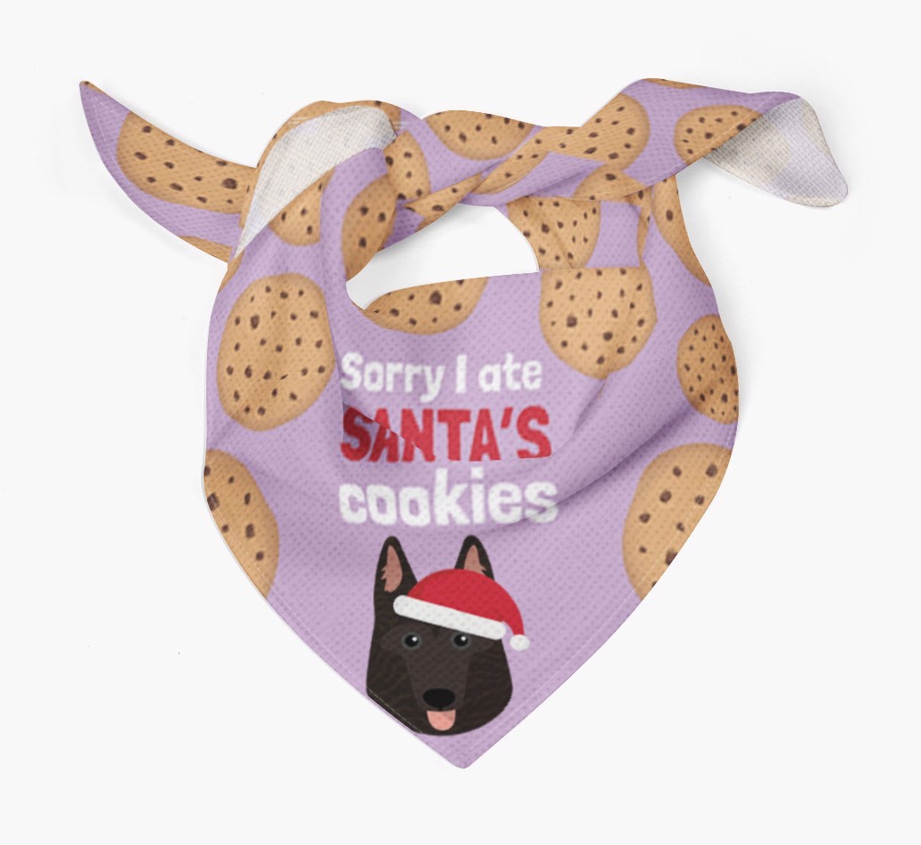 I Ate Santa's Cookies : Personalized {breedFullName} Christmas Bandana