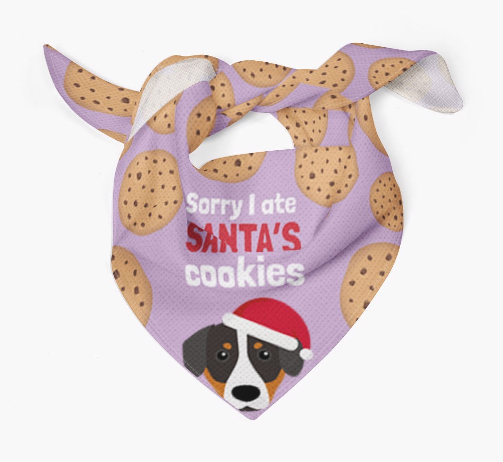 I Ate Santa's Cookies : Personalized {breedFullName} Christmas Bandana