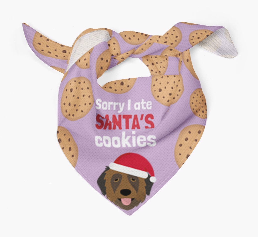 I Ate Santa's Cookies : Personalised {breedFullName} Christmas Bandana