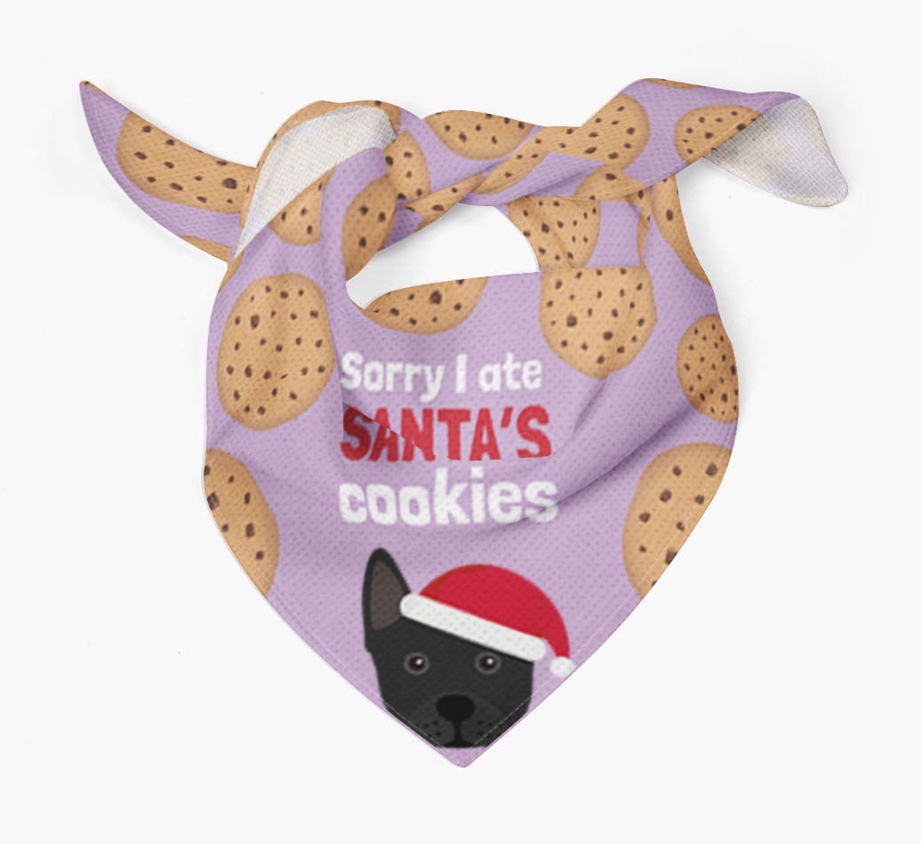 I Ate Santa's Cookies : Personalized {breedFullName} Christmas Bandana