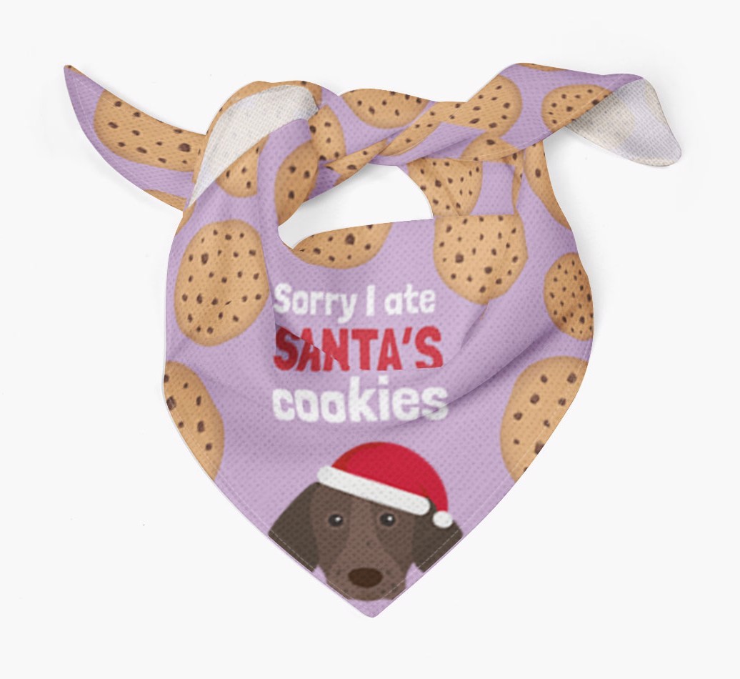 I Ate Santa's Cookies : Personalized {breedFullName} Christmas Bandana