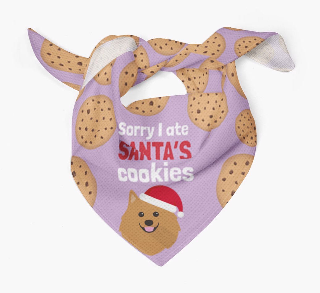 I Ate Santa's Cookies : Personalised {breedFullName} Christmas Bandana
