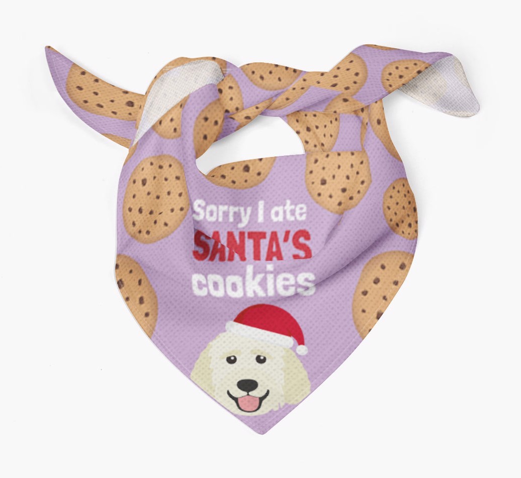 I Ate Santa's Cookies : Personalized {breedFullName} Christmas Bandana