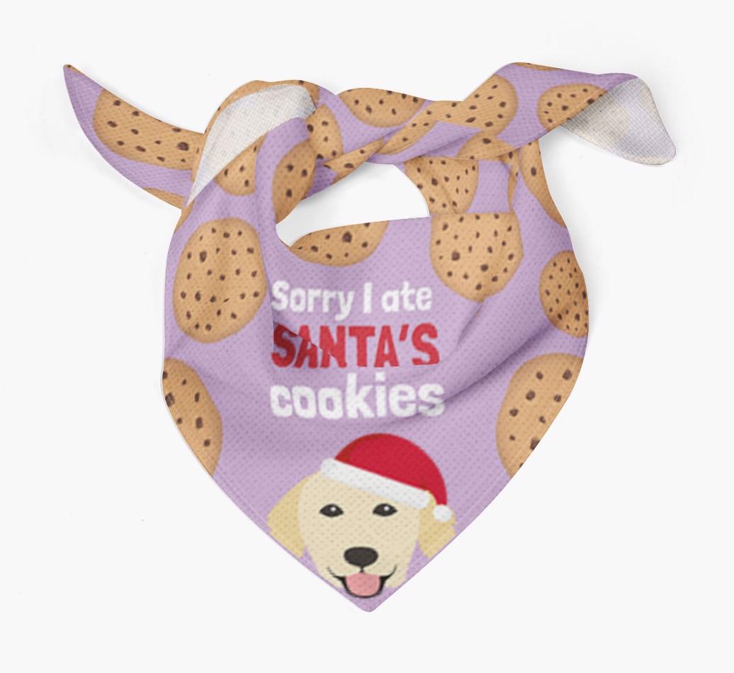I Ate Santa's Cookies : Personalized {breedFullName} Christmas Bandana 