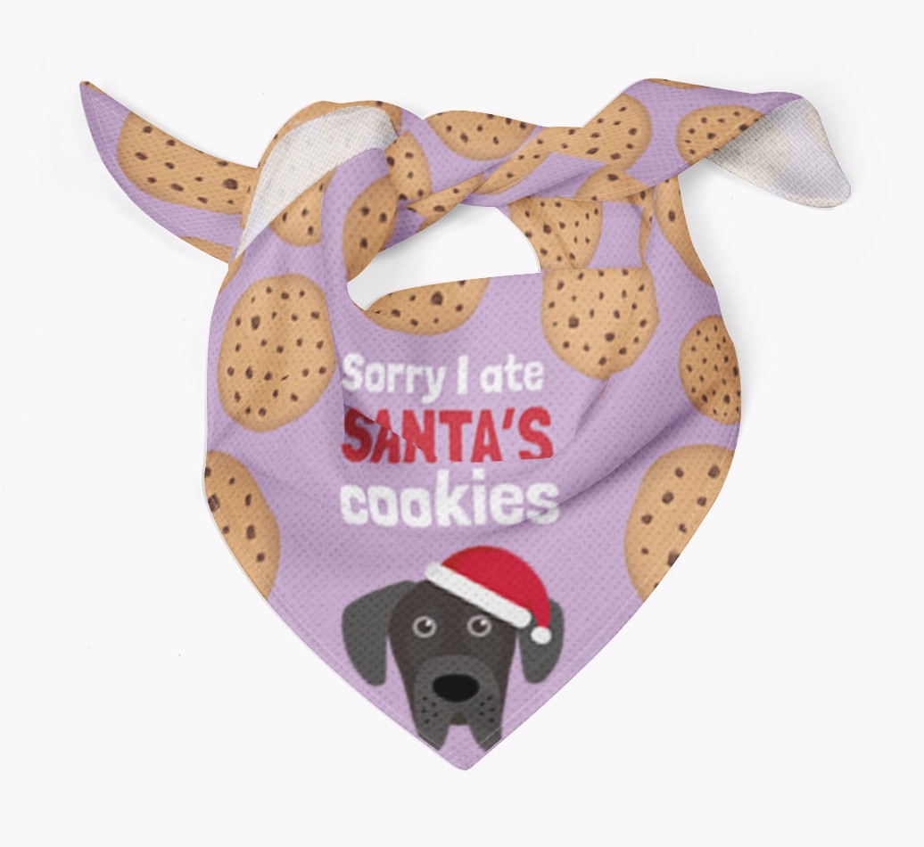 I Ate Santa's Cookies : Personalized {breedFullName} Christmas Bandana