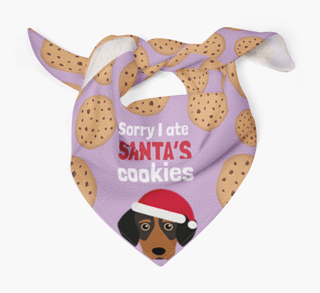 I Ate Santa's Cookies : Personalised {breedFullName} Christmas Bandana