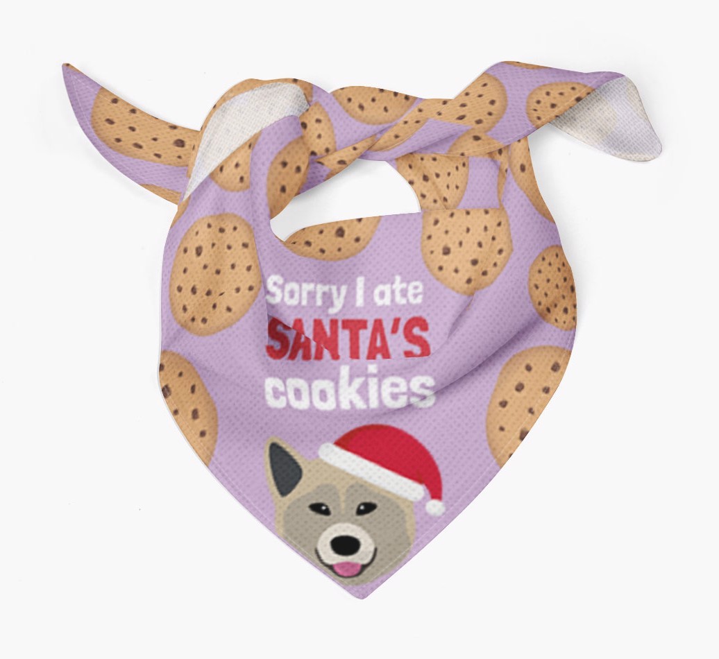 I Ate Santa's Cookies : Personalised {breedFullName} Christmas Bandana