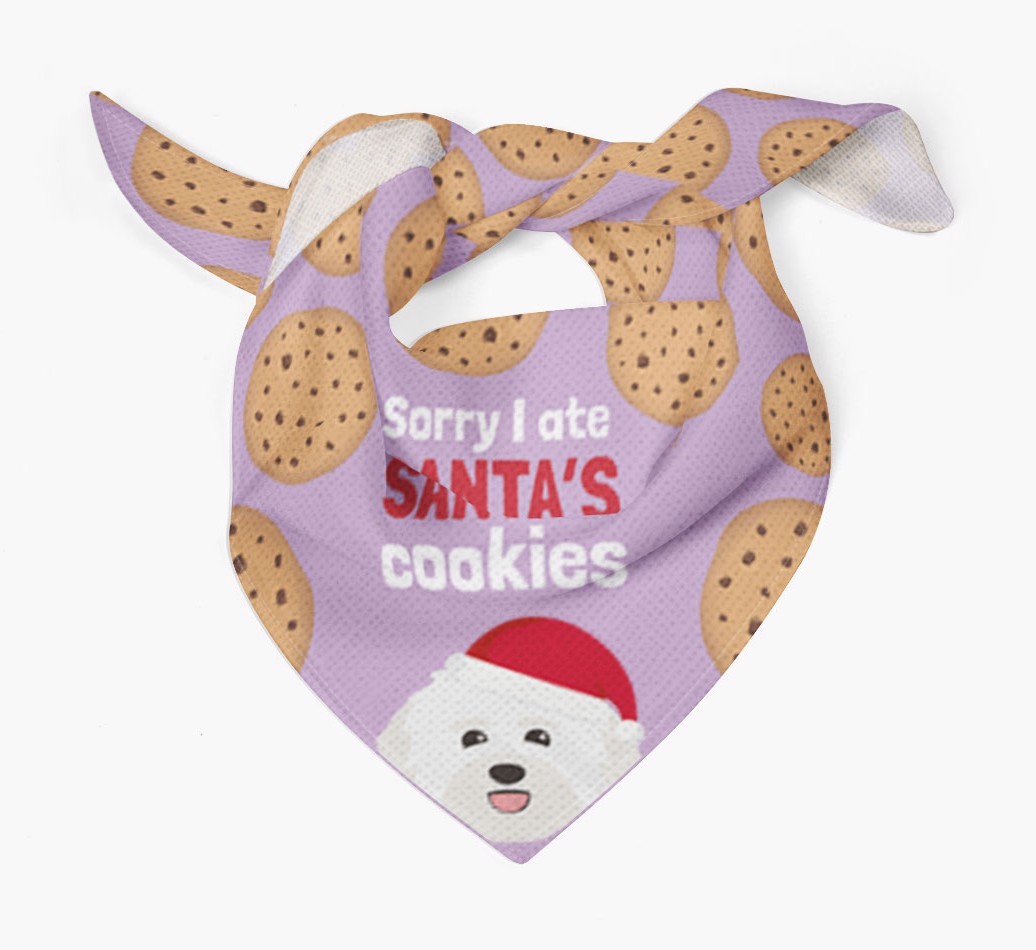 I Ate Santa's Cookies : Personalized {breedFullName} Christmas Bandana