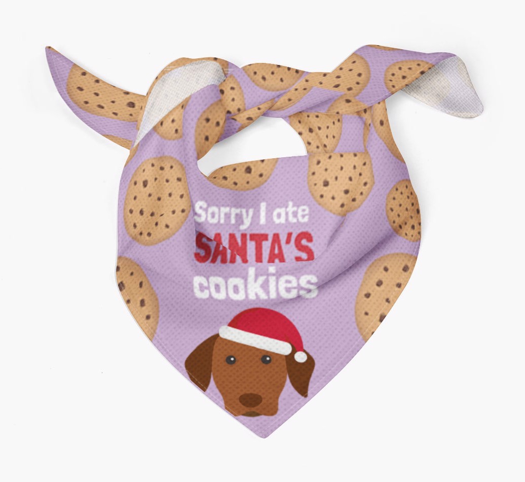 I Ate Santa's Cookies : Personalised {breedFullName} Christmas Bandana