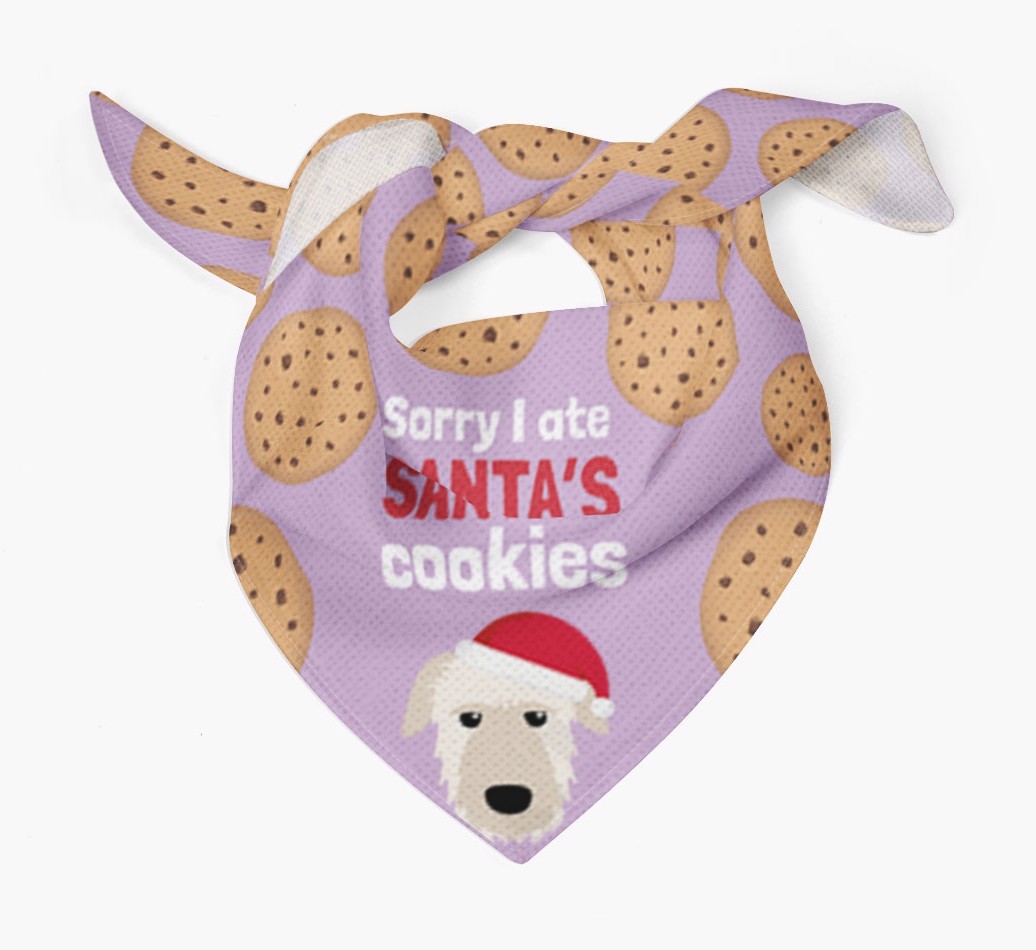 I Ate Santa's Cookies : Personalized {breedFullName} Christmas Bandana