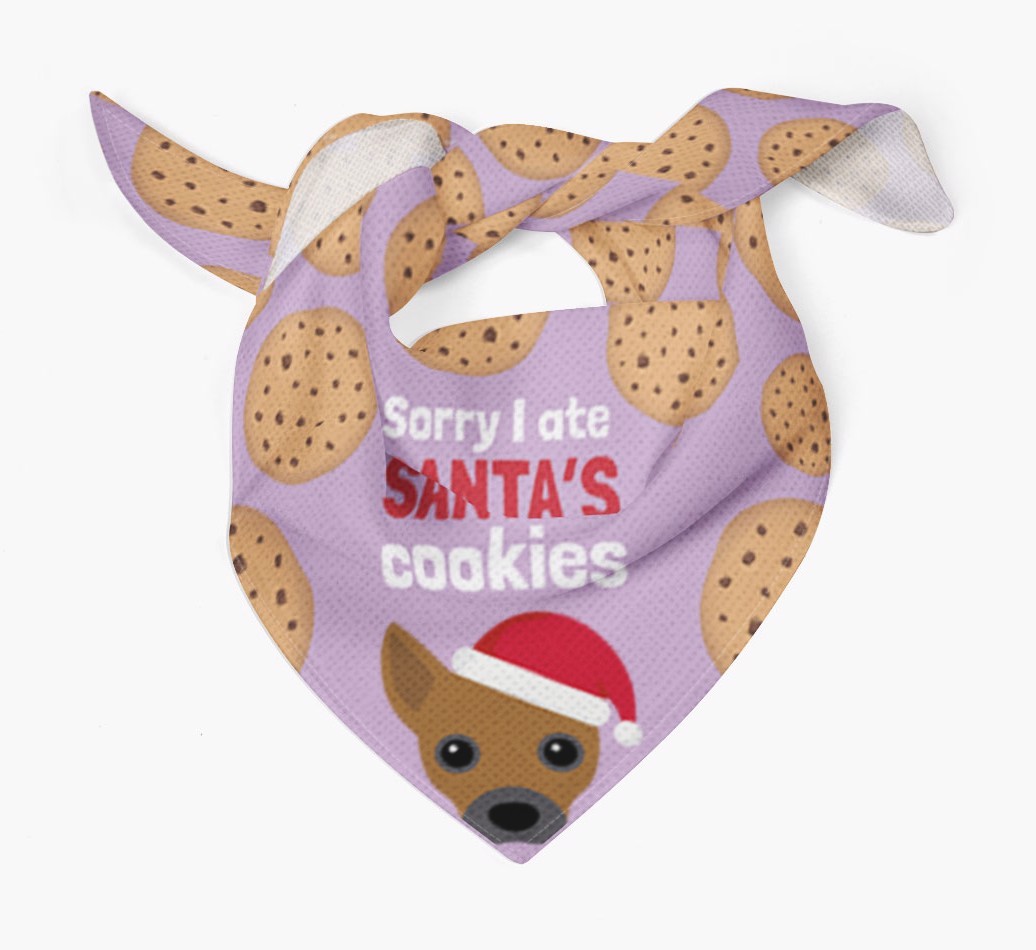 I Ate Santa's Cookies : Personalized {breedFullName} Christmas Bandana