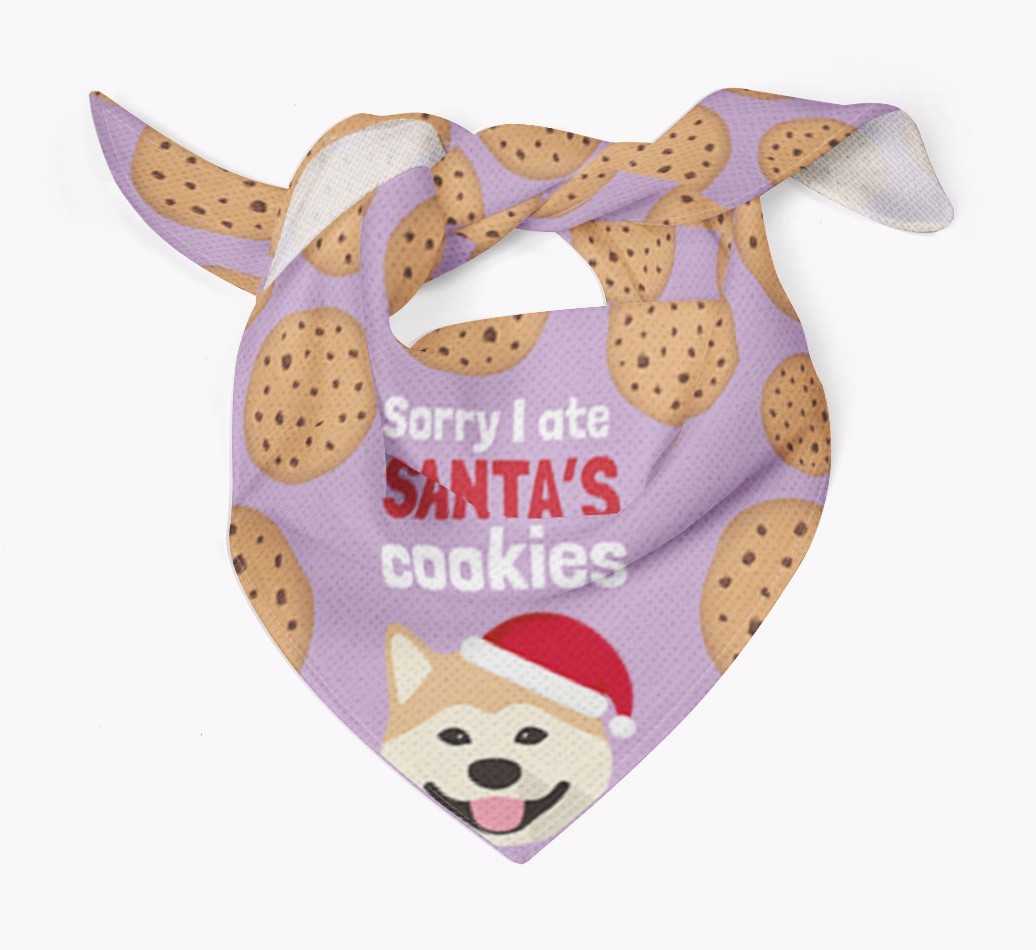 I Ate Santa's Cookies : Personalized {breedFullName} Christmas Bandana