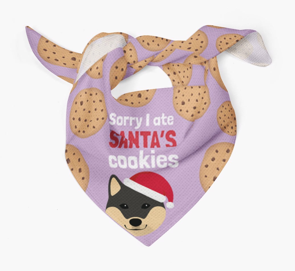 I Ate Santa's Cookies : Personalised {breedFullName} Christmas Bandana