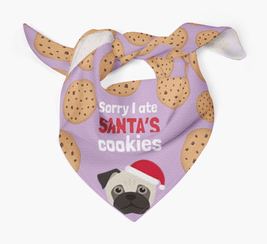 I Ate Santa's Cookies : Personalized {breedFullName} Christmas Bandana