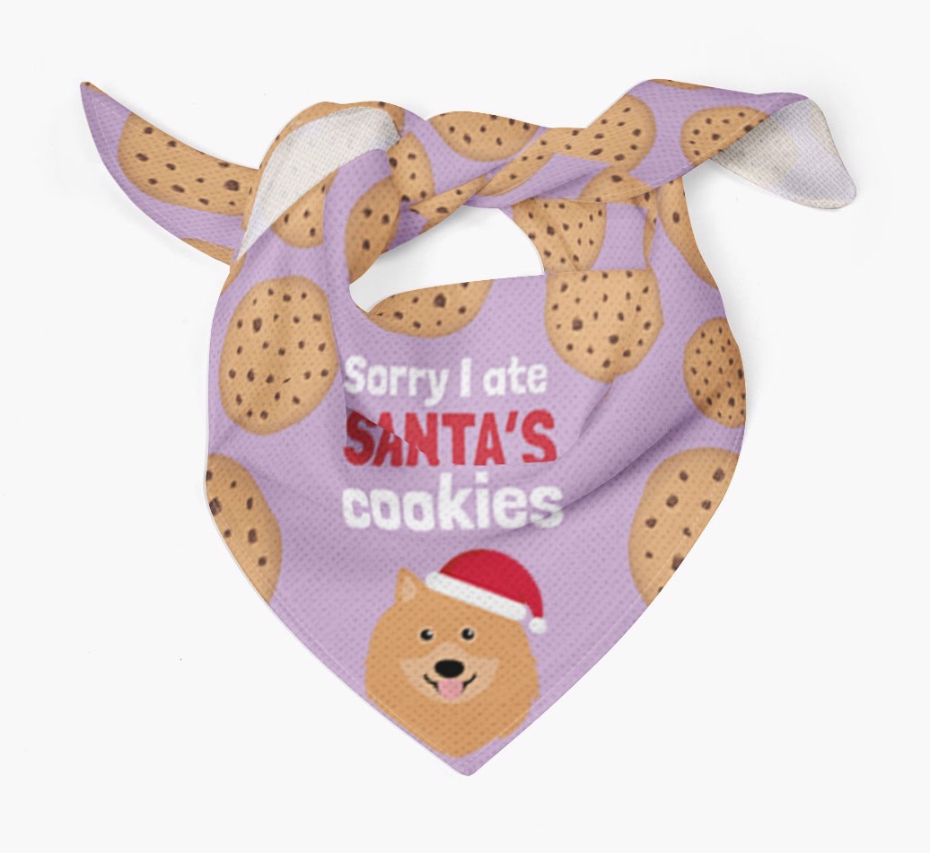 I Ate Santa's Cookies : Personalized {breedFullName} Christmas Bandana