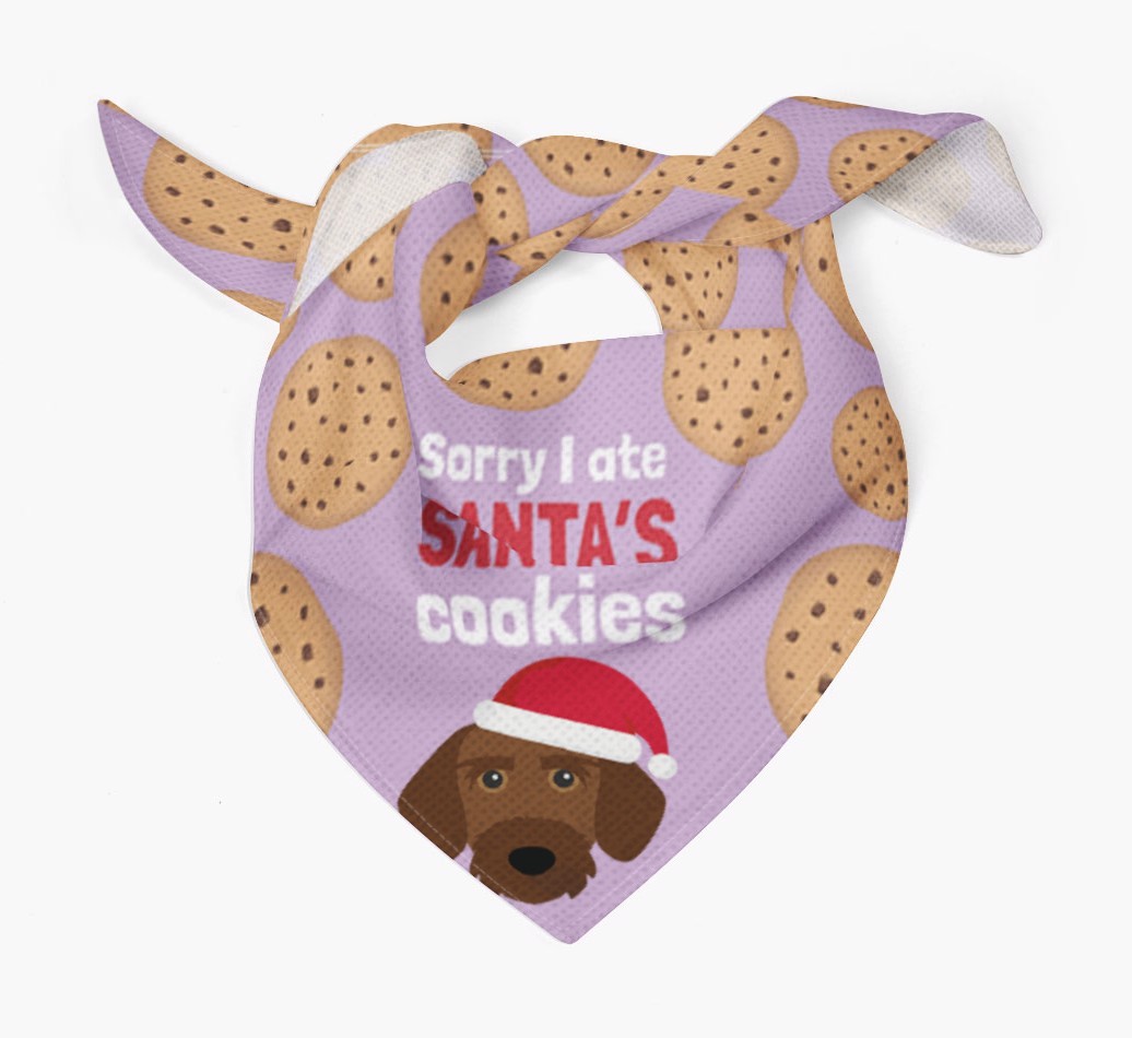 I Ate Santa's Cookies : Personalised {breedFullName} Christmas Bandana