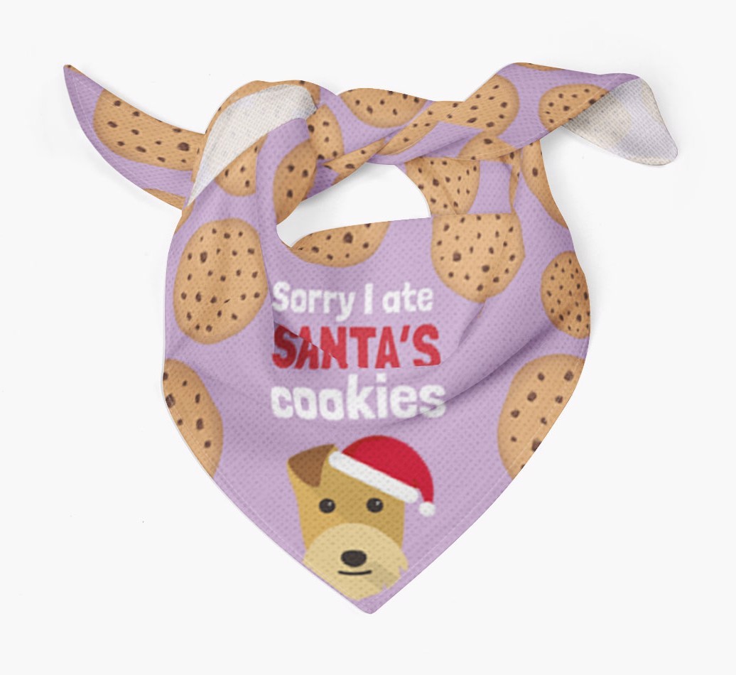 I Ate Santa's Cookies : Personalized {breedFullName} Christmas Bandana