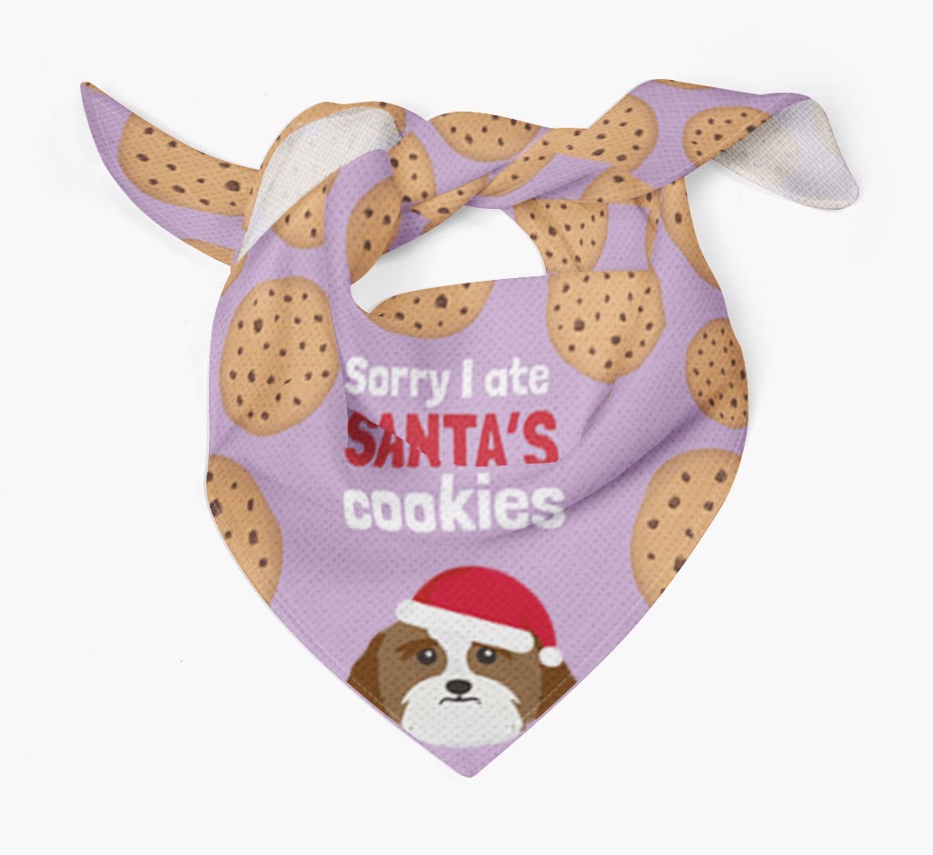 I Ate Santa's Cookies : Personalized {breedFullName} Christmas Bandana