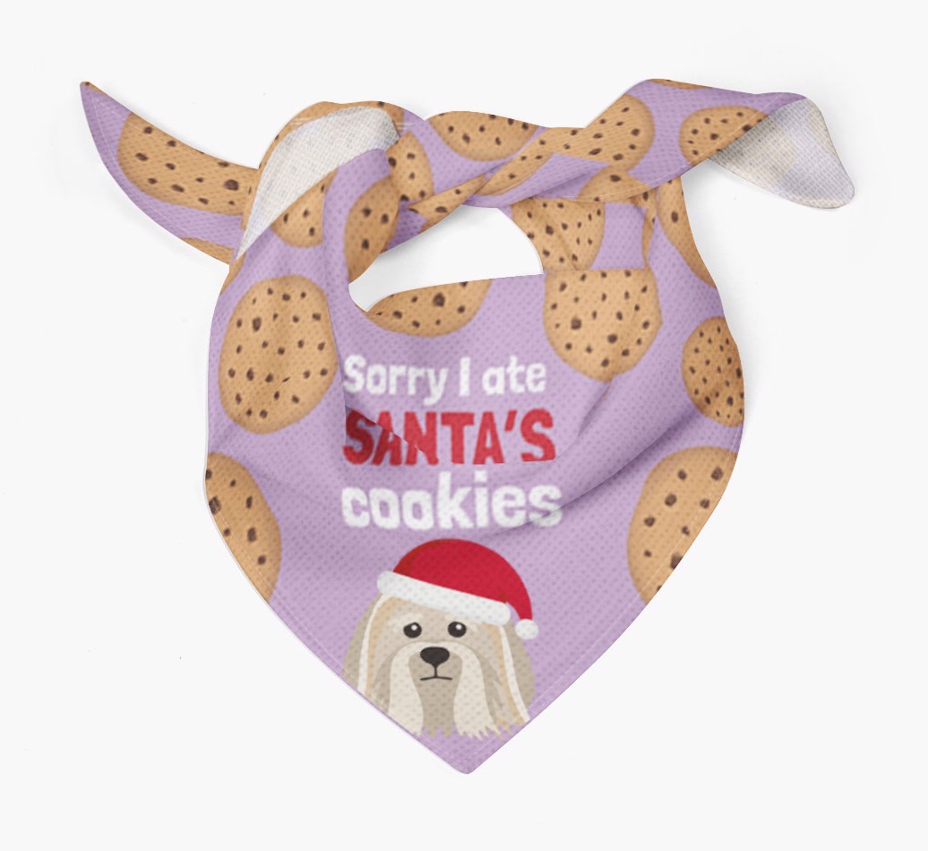 I Ate Santa's Cookies : Personalized {breedFullName} Christmas Bandana