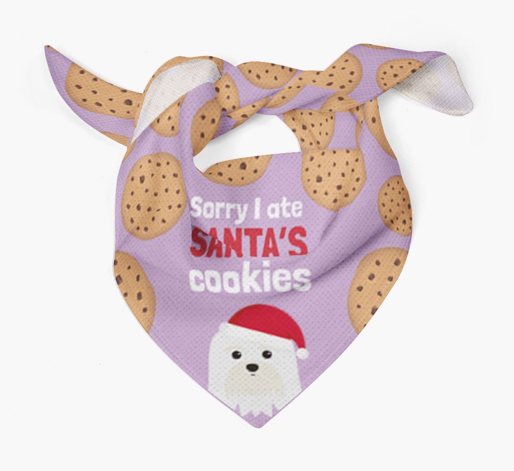 I Ate Santa's Cookies : Personalized {breedFullName} Christmas Bandana