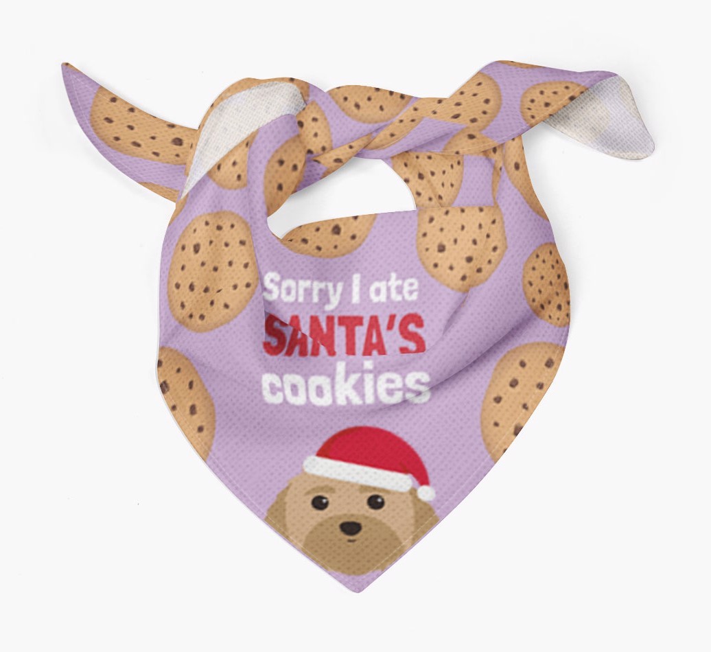 I Ate Santa's Cookies : Personalized {breedFullName} Christmas Bandana