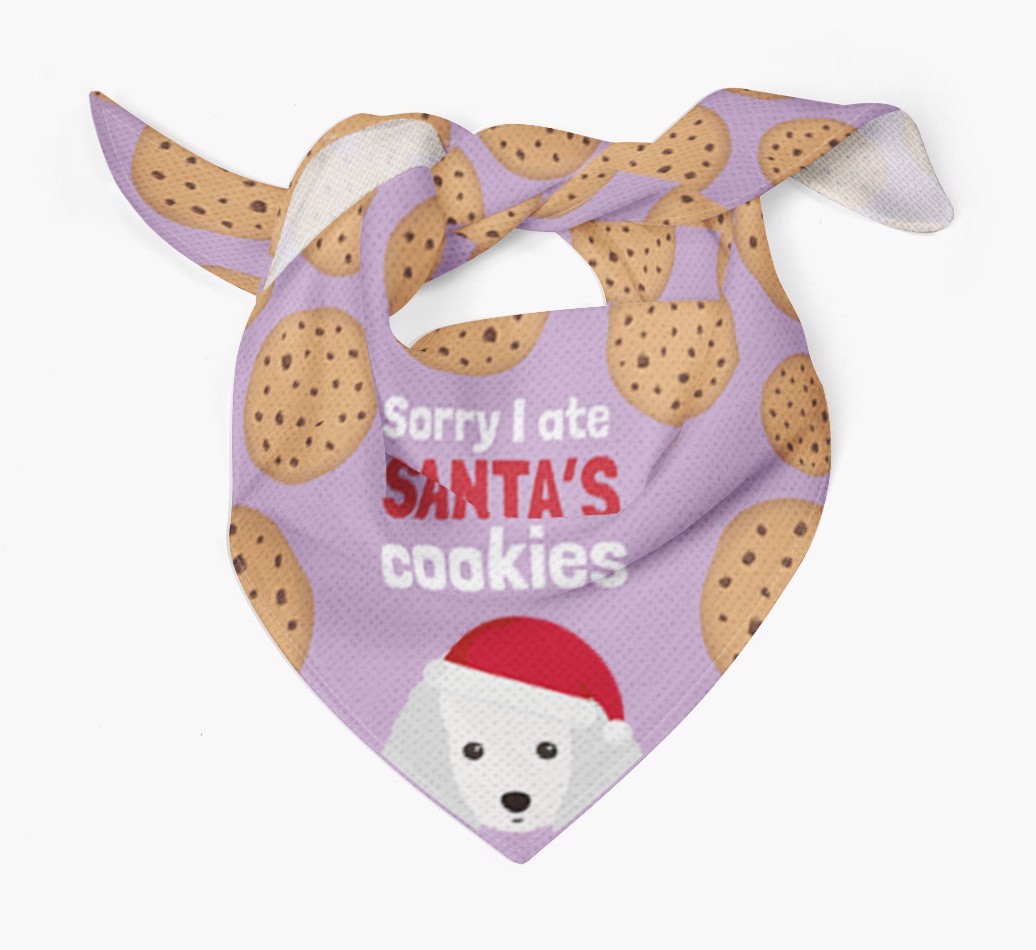 I Ate Santa's Cookies : Personalized {breedFullName} Christmas Bandana