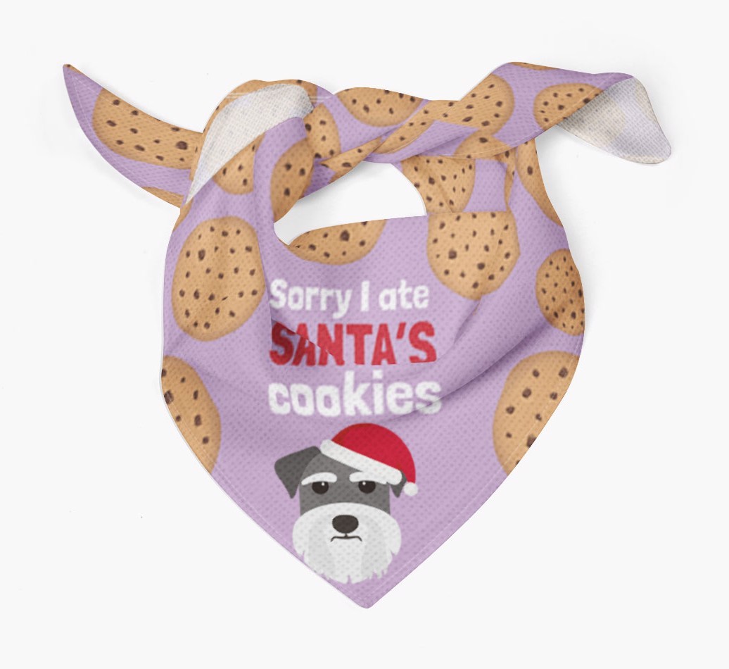 I Ate Santa's Cookies : Personalised {breedFullName} Christmas Bandana