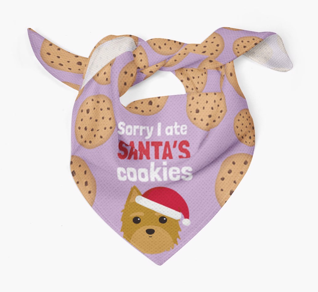 I Ate Santa's Cookies : Personalised {breedFullName} Christmas Bandana