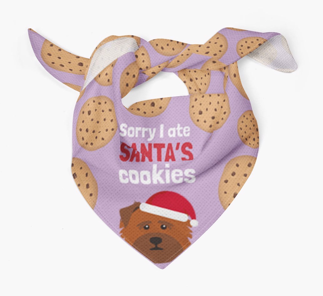 I Ate Santa's Cookies : Personalised {breedFullName} Christmas Bandana