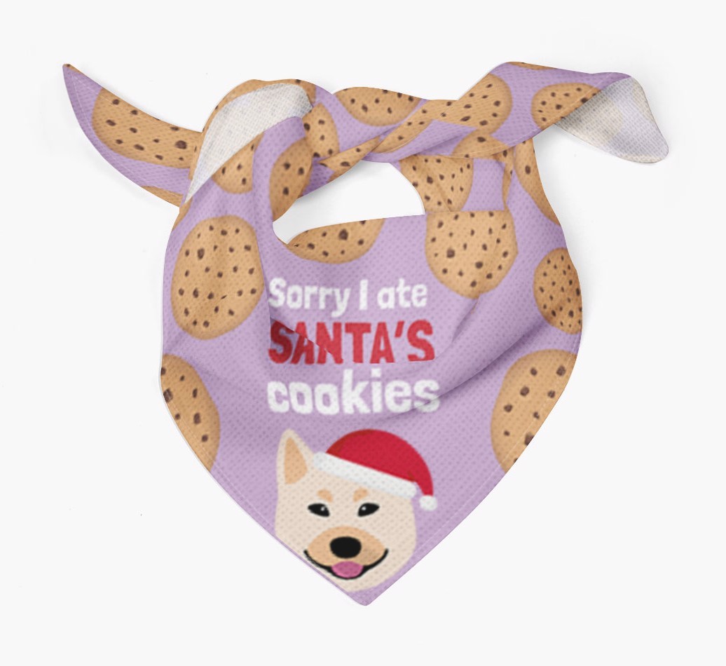 I Ate Santa's Cookies : Personalized {breedFullName} Christmas Bandana