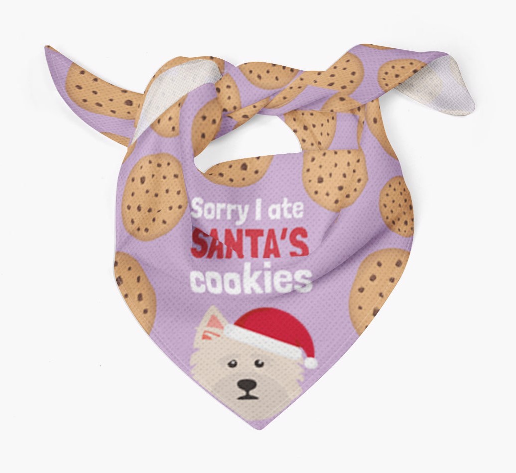 I Ate Santa's Cookies : Personalized {breedFullName} Christmas Bandana