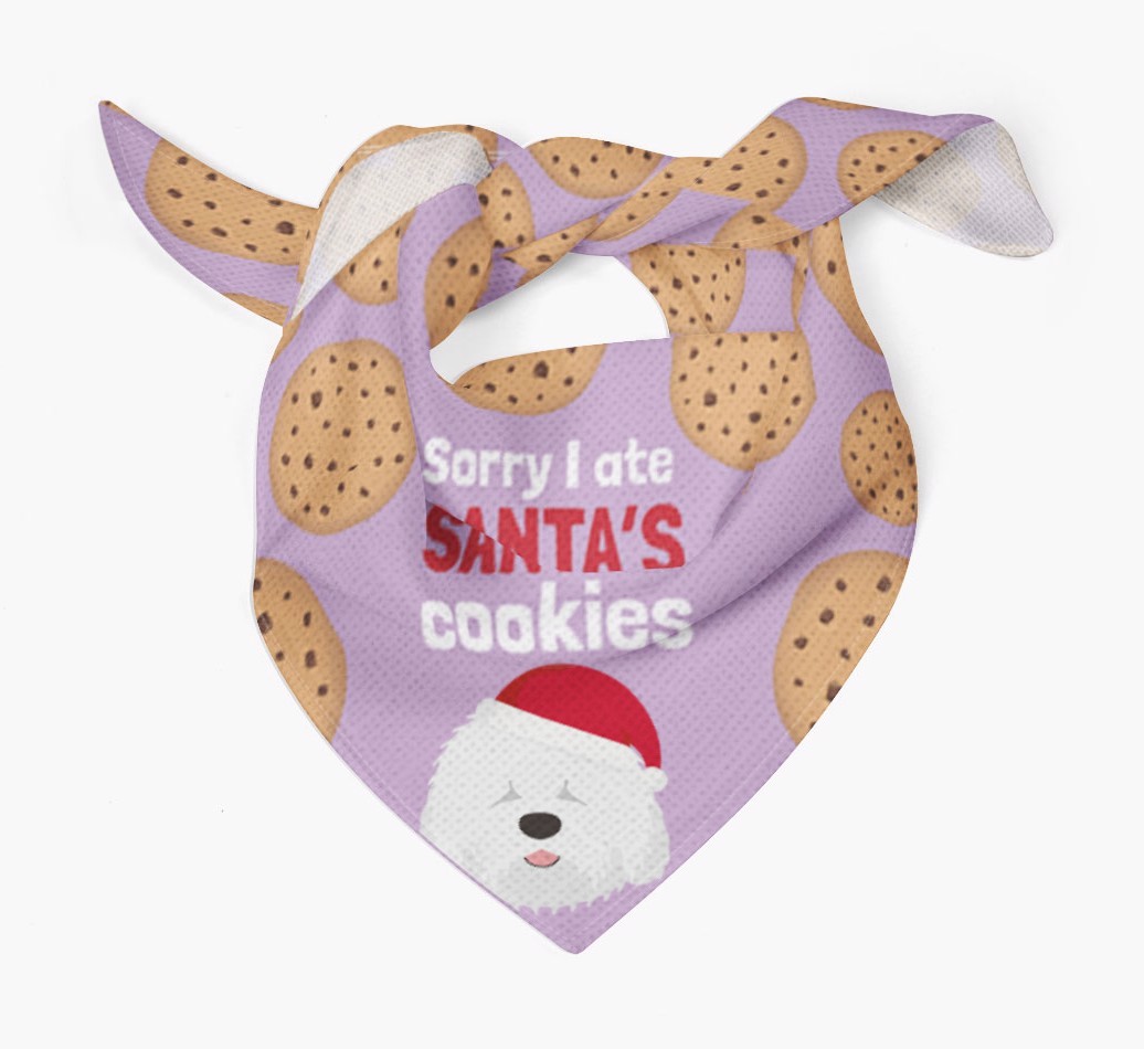 I Ate Santa's Cookies : Personalised {breedFullName} Christmas Bandana