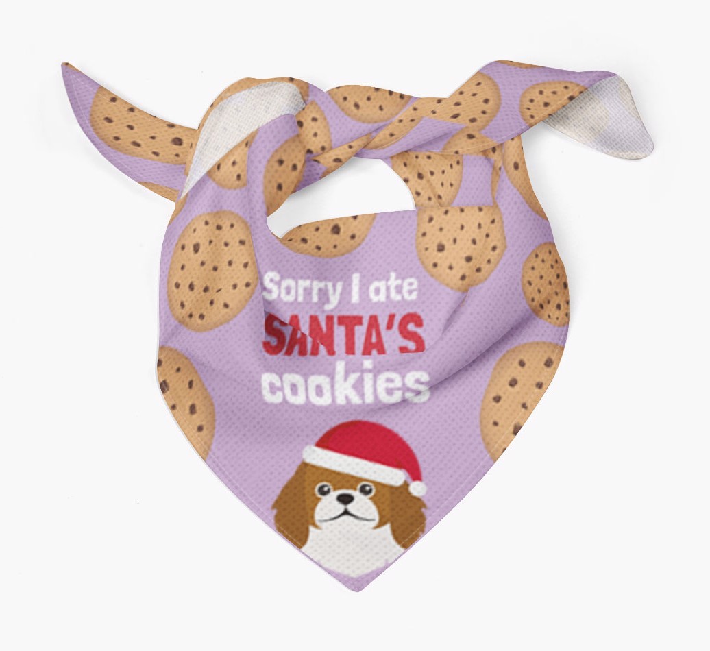 I Ate Santa's Cookies : Personalized {breedFullName} Christmas Bandana