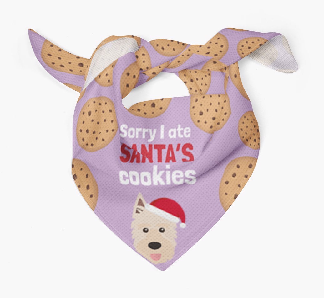 I Ate Santa's Cookies : Personalized {breedFullName} Christmas Bandana